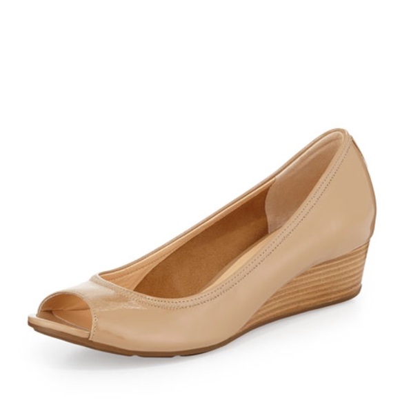 cole haan open toe wedge